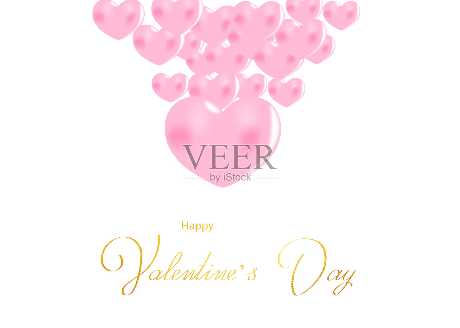 情人节精美贺卡,也可用作宣传单或banner插画图片素材