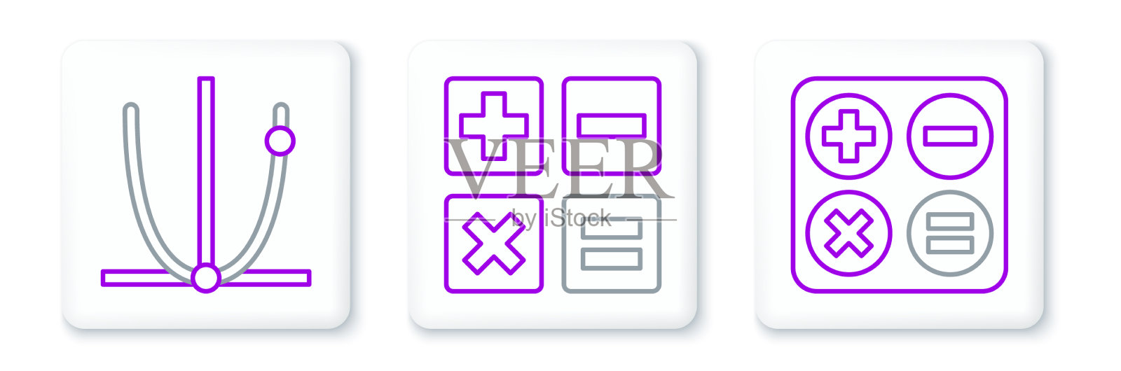 设置线路计算器图表时间表图标素材