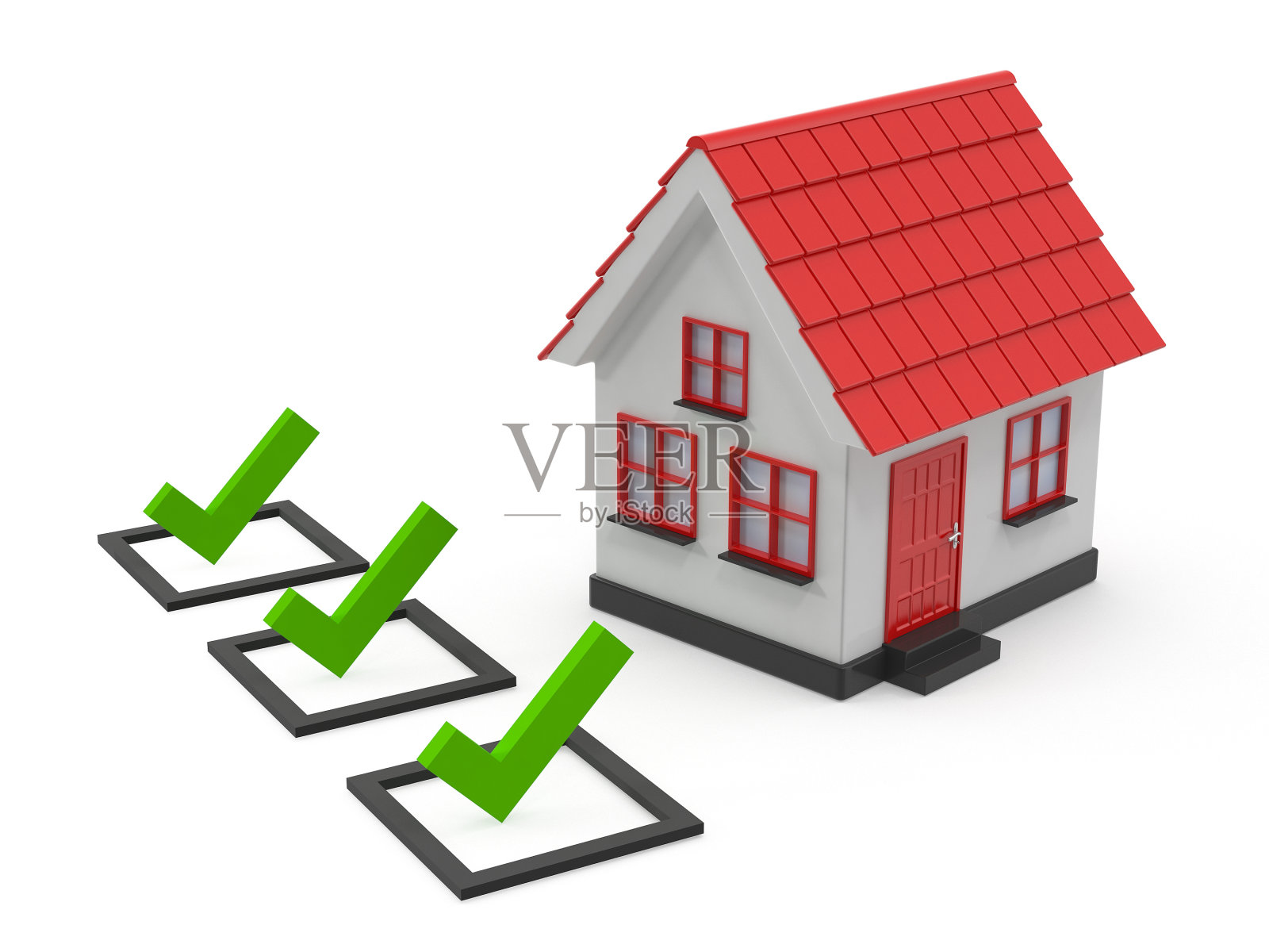 红屋及清单照片摄影图片