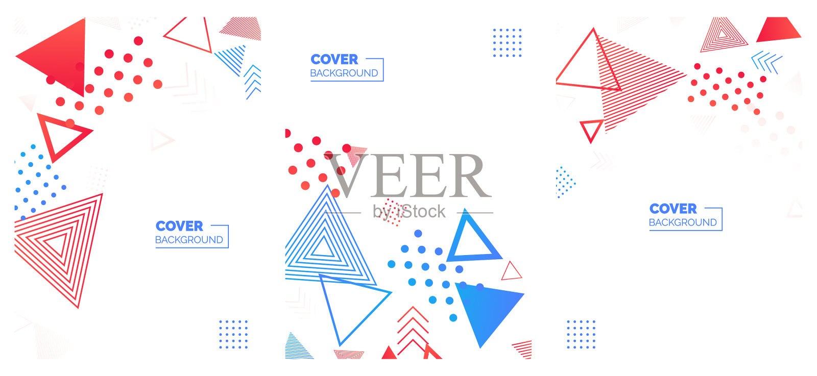 标语牌模板集与抽象的形状80插画图片素材