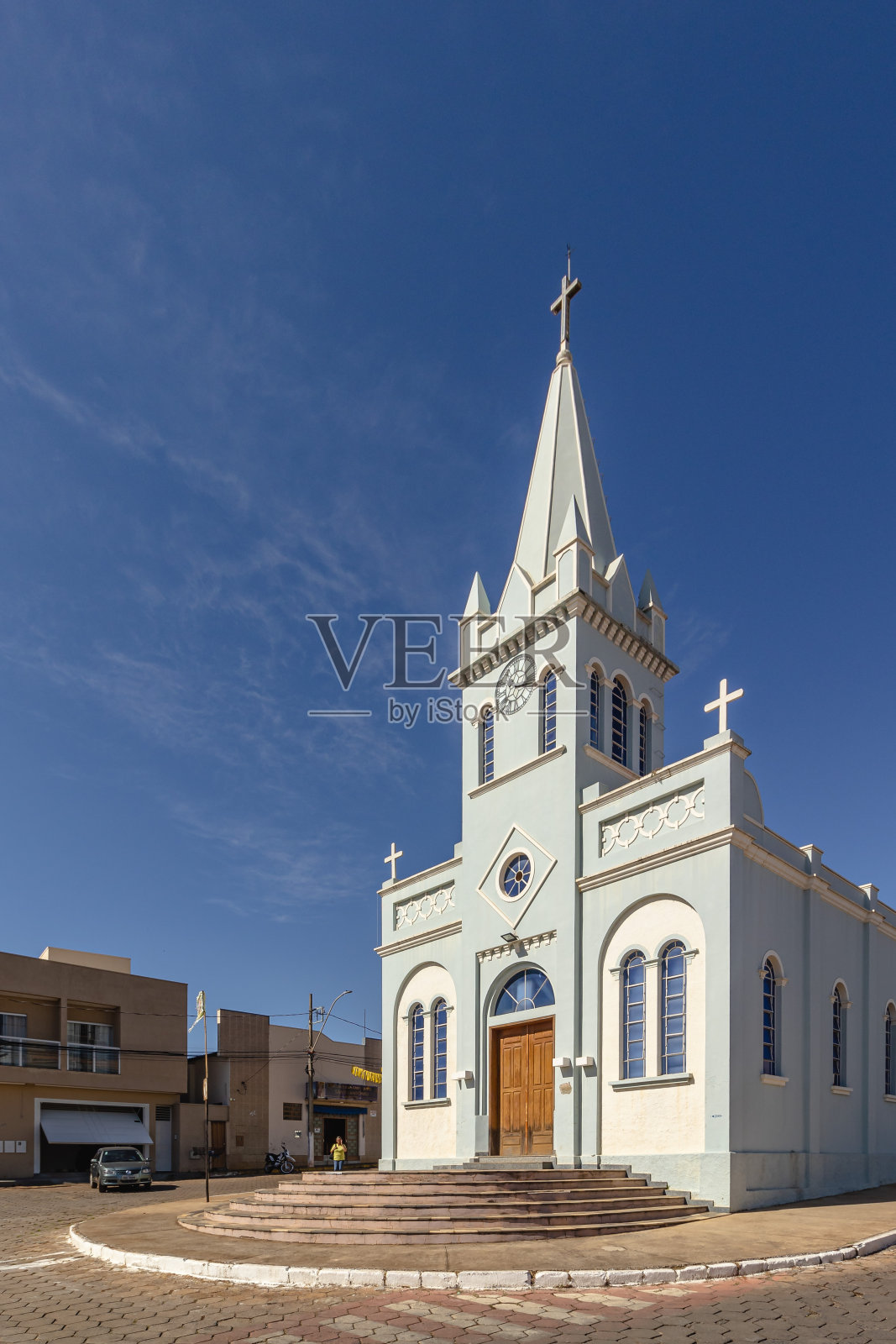 巴西米纳斯吉拉斯州Piumhi市的一座教堂照片摄影图片