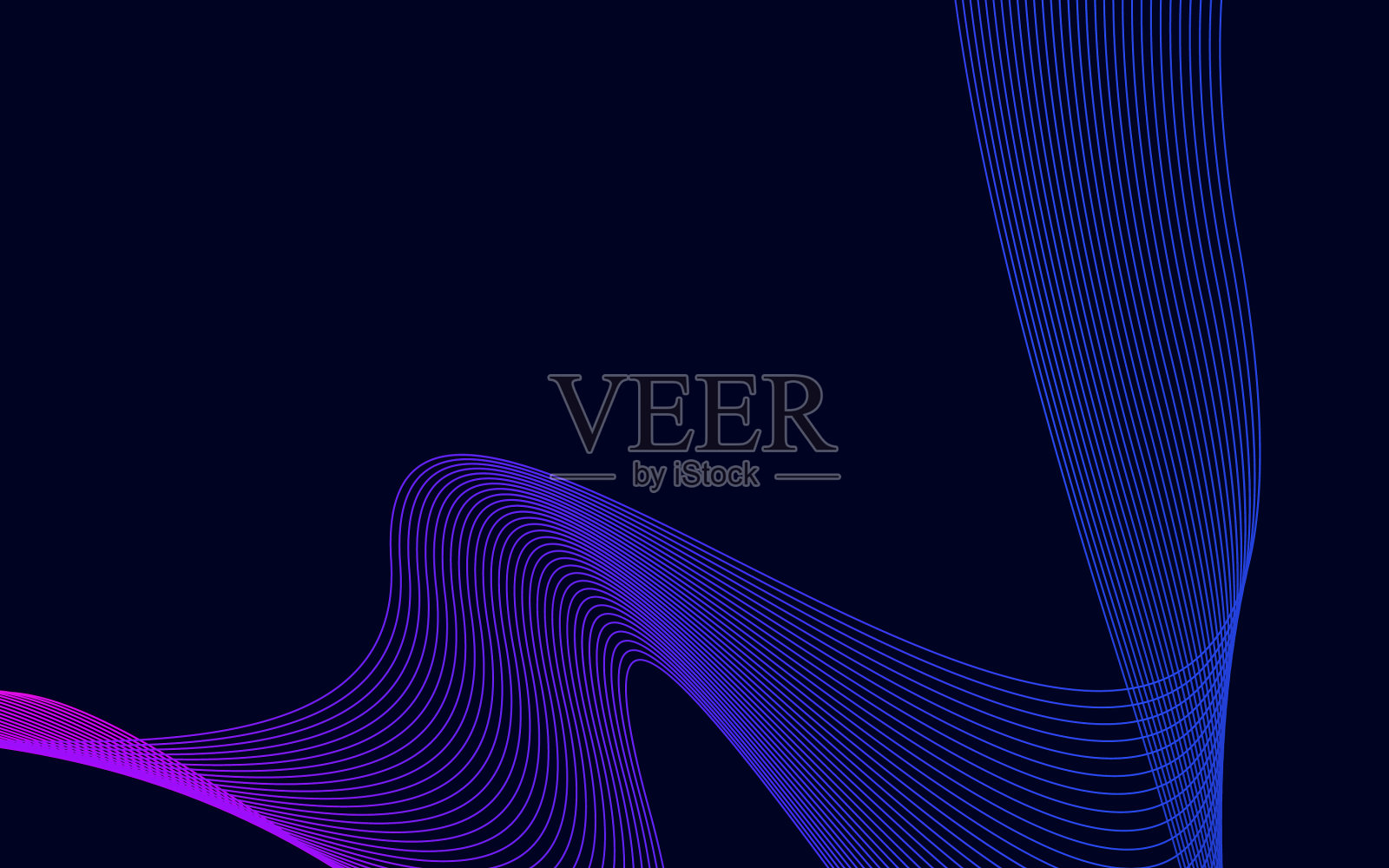 波浪的许多彩色线条抽象波浪插画图片素材