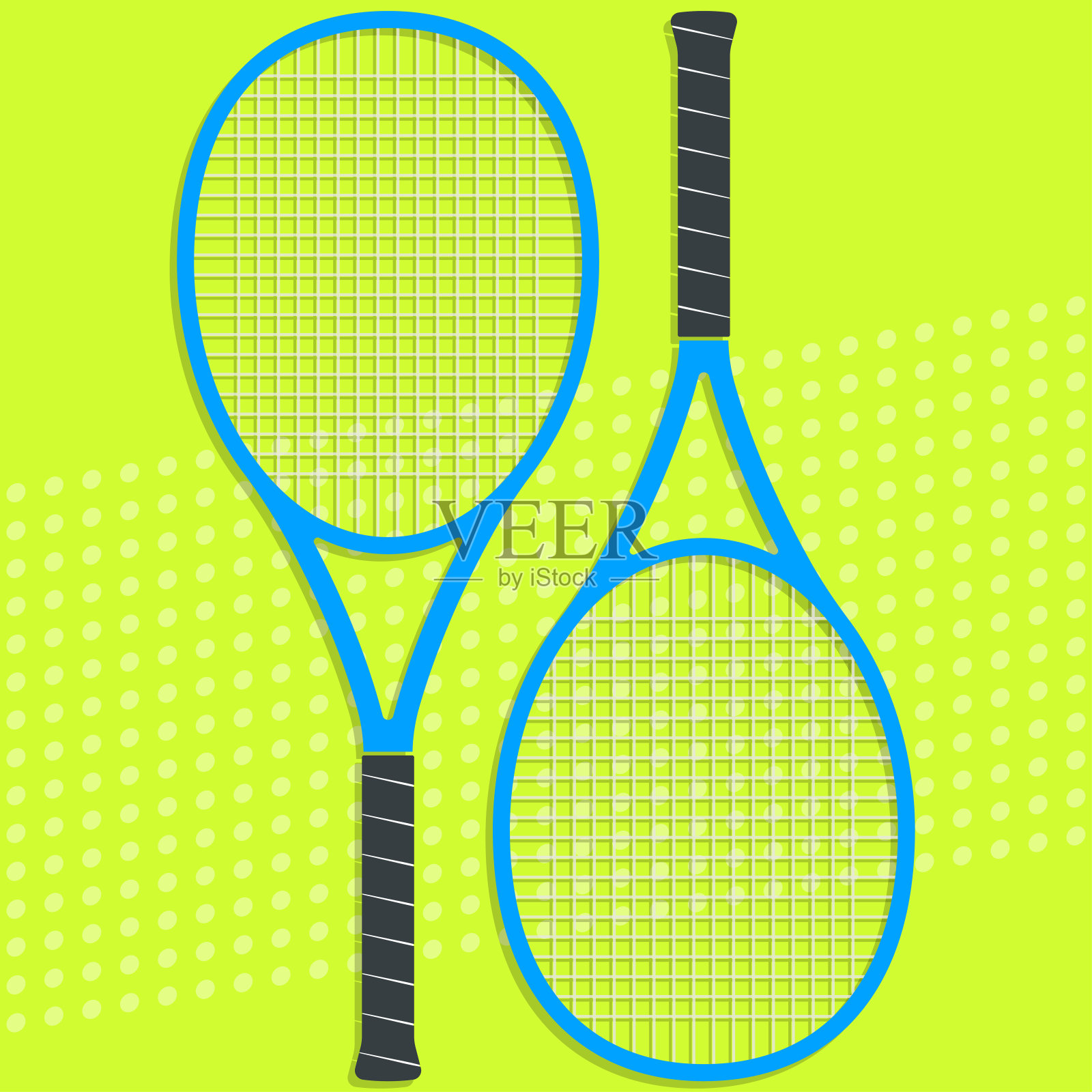 网球拍方形海报。体育赛事横幅设计。横幅,传单,宣传册设计模板。矢量插图。设计元素图片