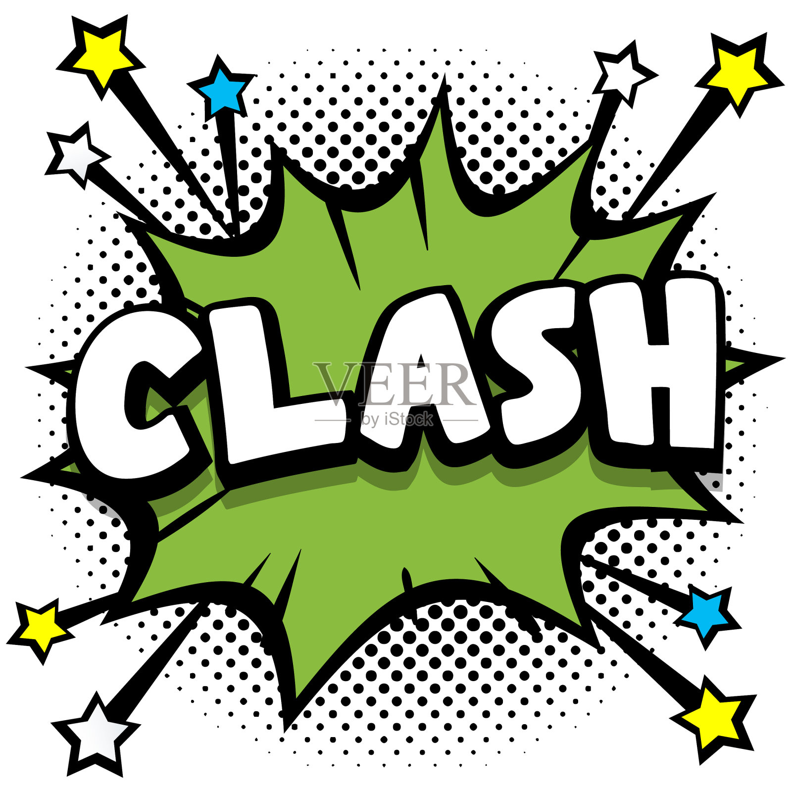 碰撞波普艺术漫画演讲泡泡书的声音设计元素图片