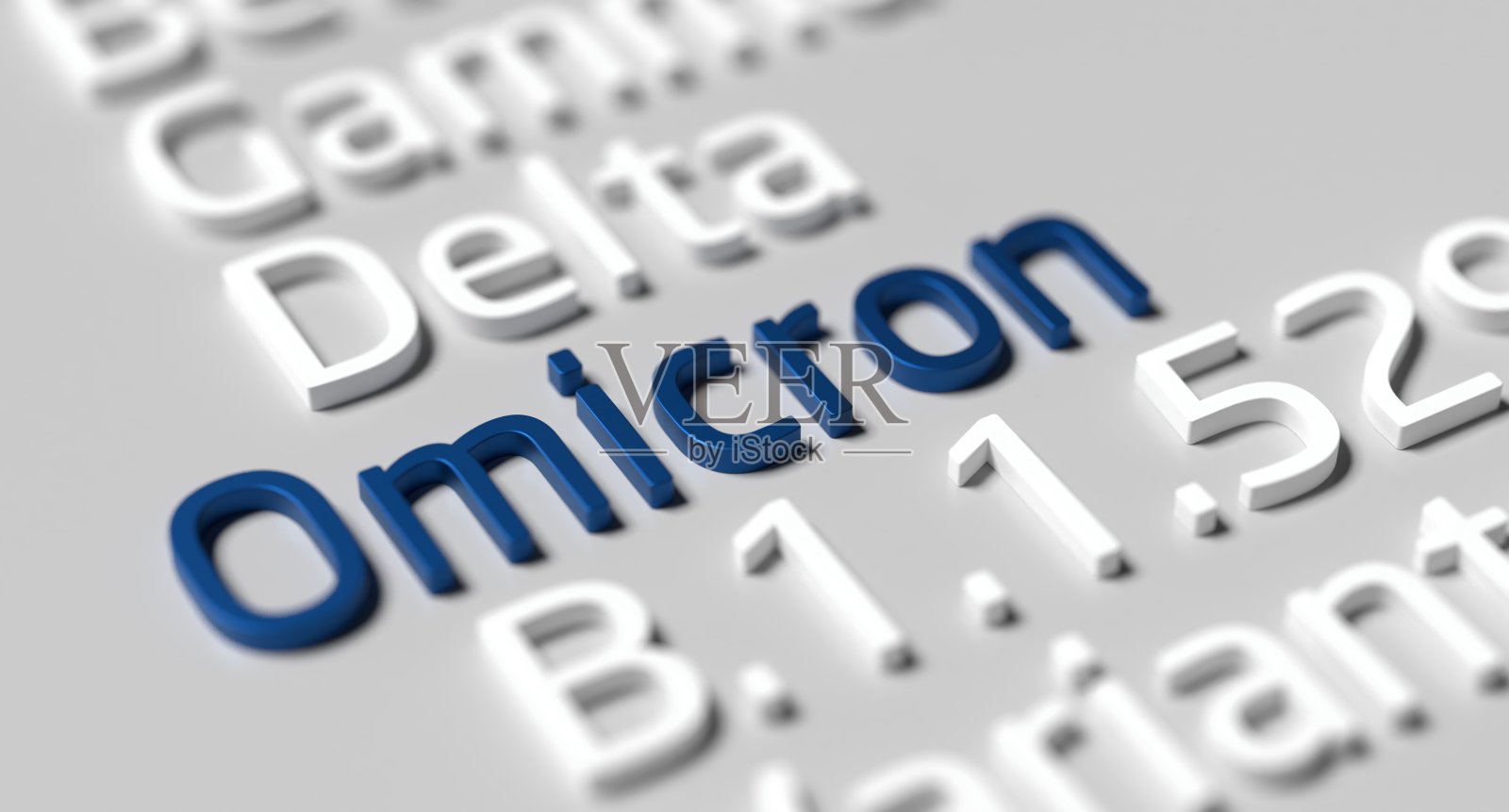 新冠病毒变种Omicron Delta Gamma Beta Alpha大流行性病毒疾病突变照片摄影图片