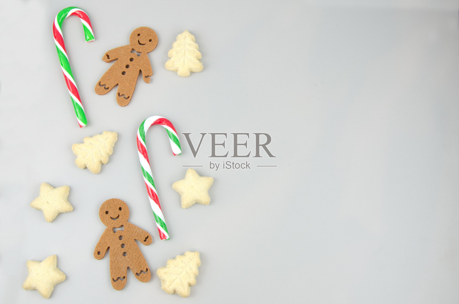 姜饼人和饼干照片摄影图片