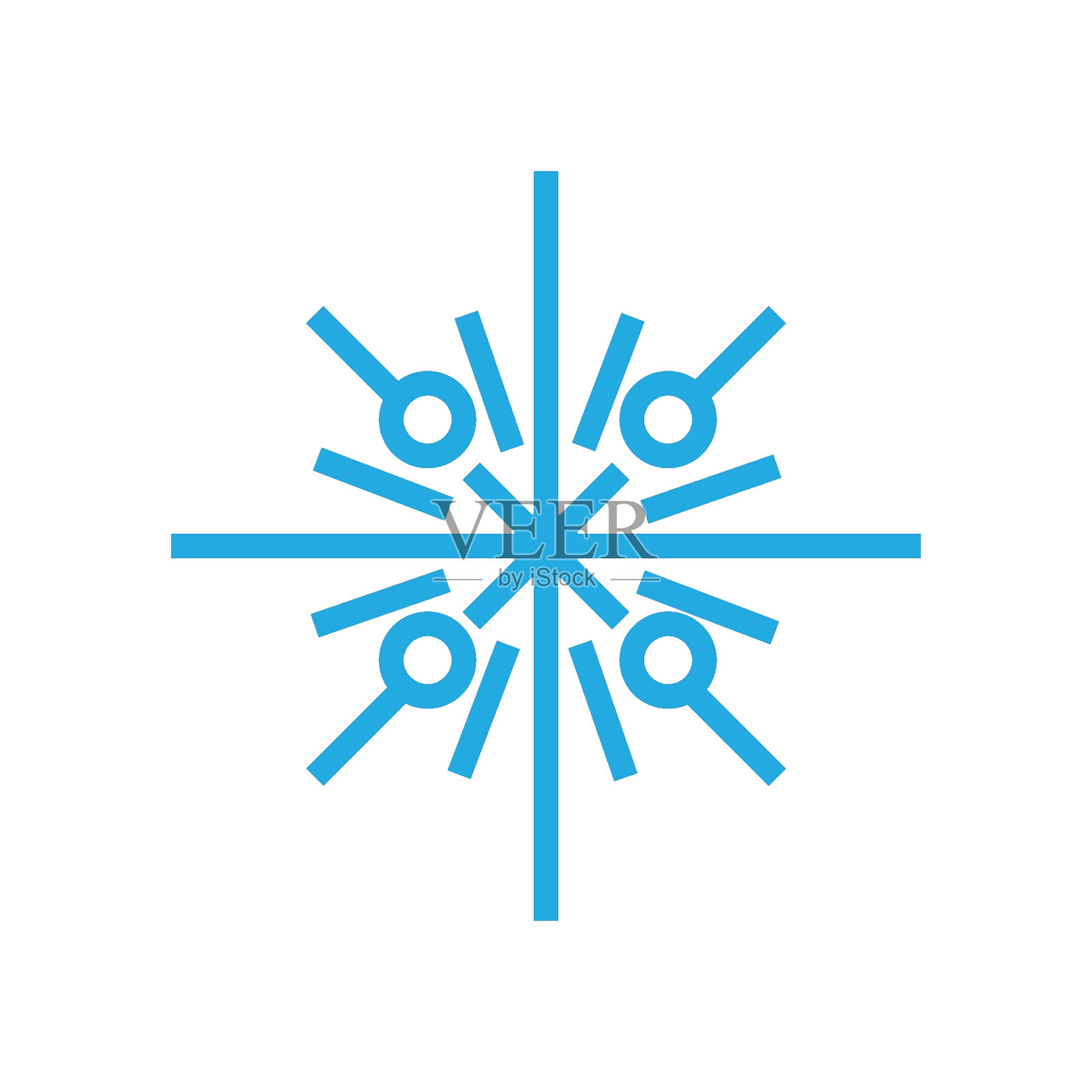 雪花图标和符号说明插画图片素材