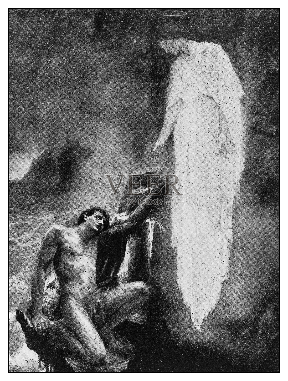 古董插画:幽灵插画图片素材