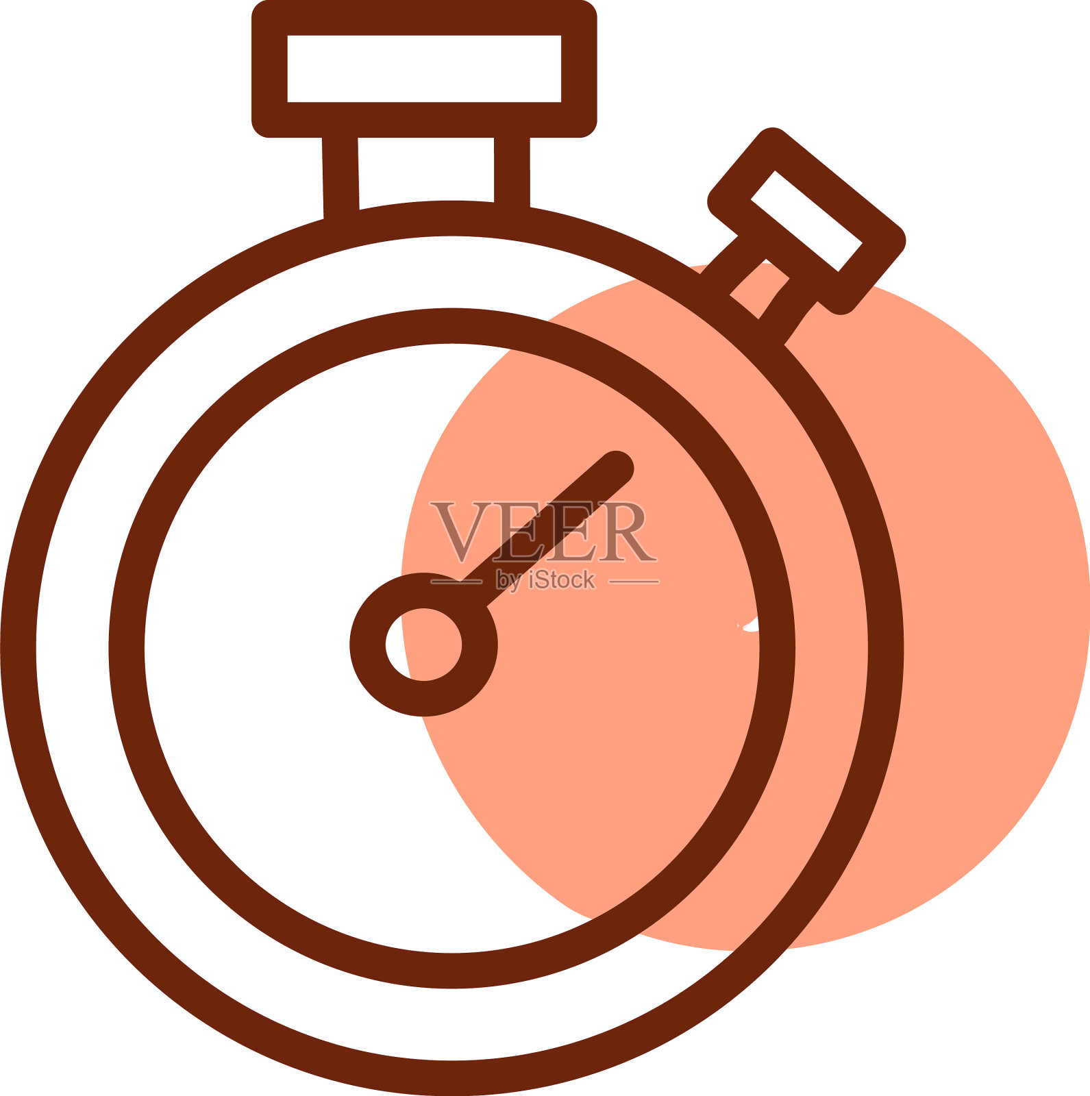 白色背景的健身房秒表图标素材