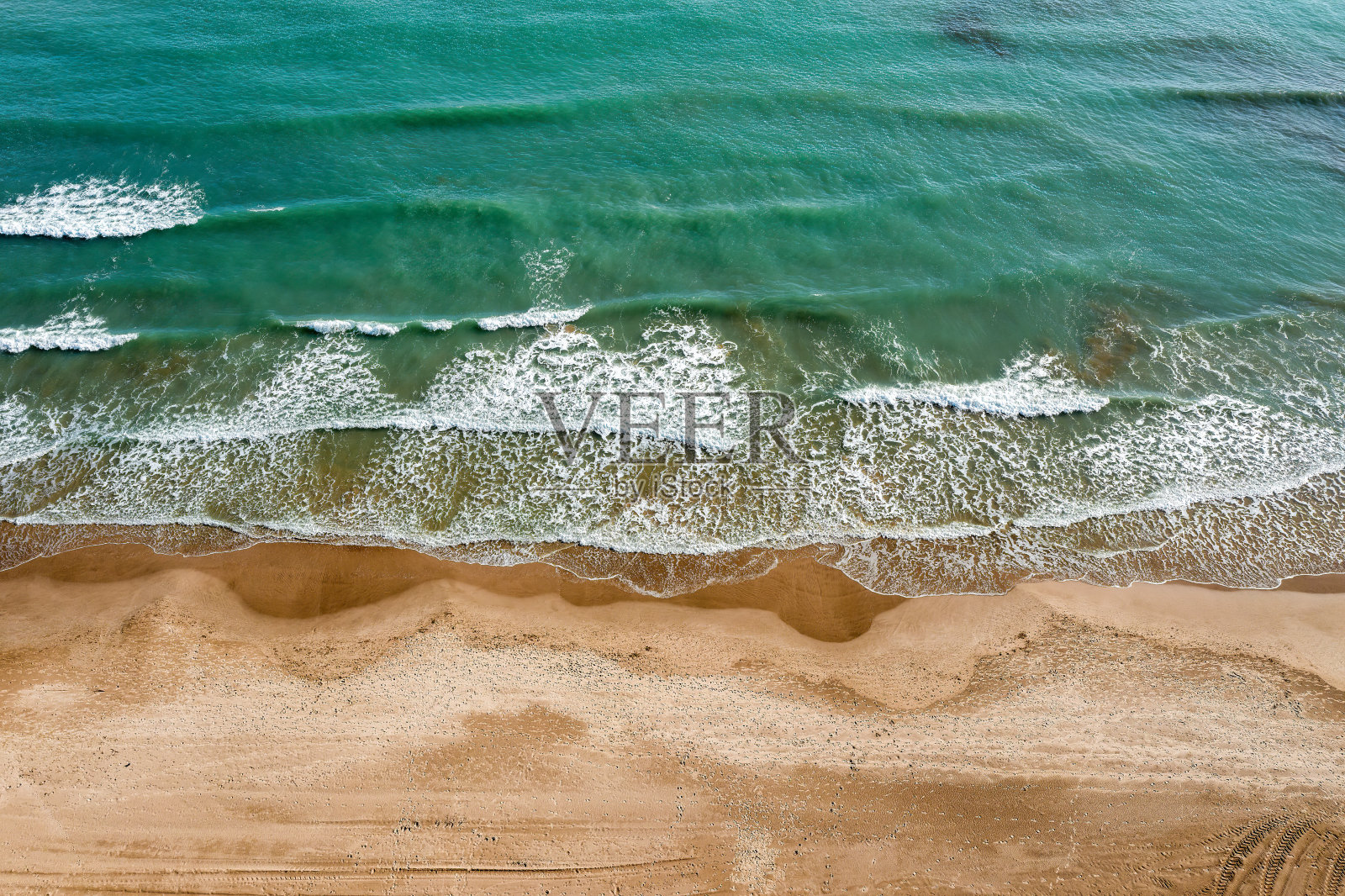 西班牙巴伦西亚社区Oropesa del Mar海滩俯视图照片摄影图片