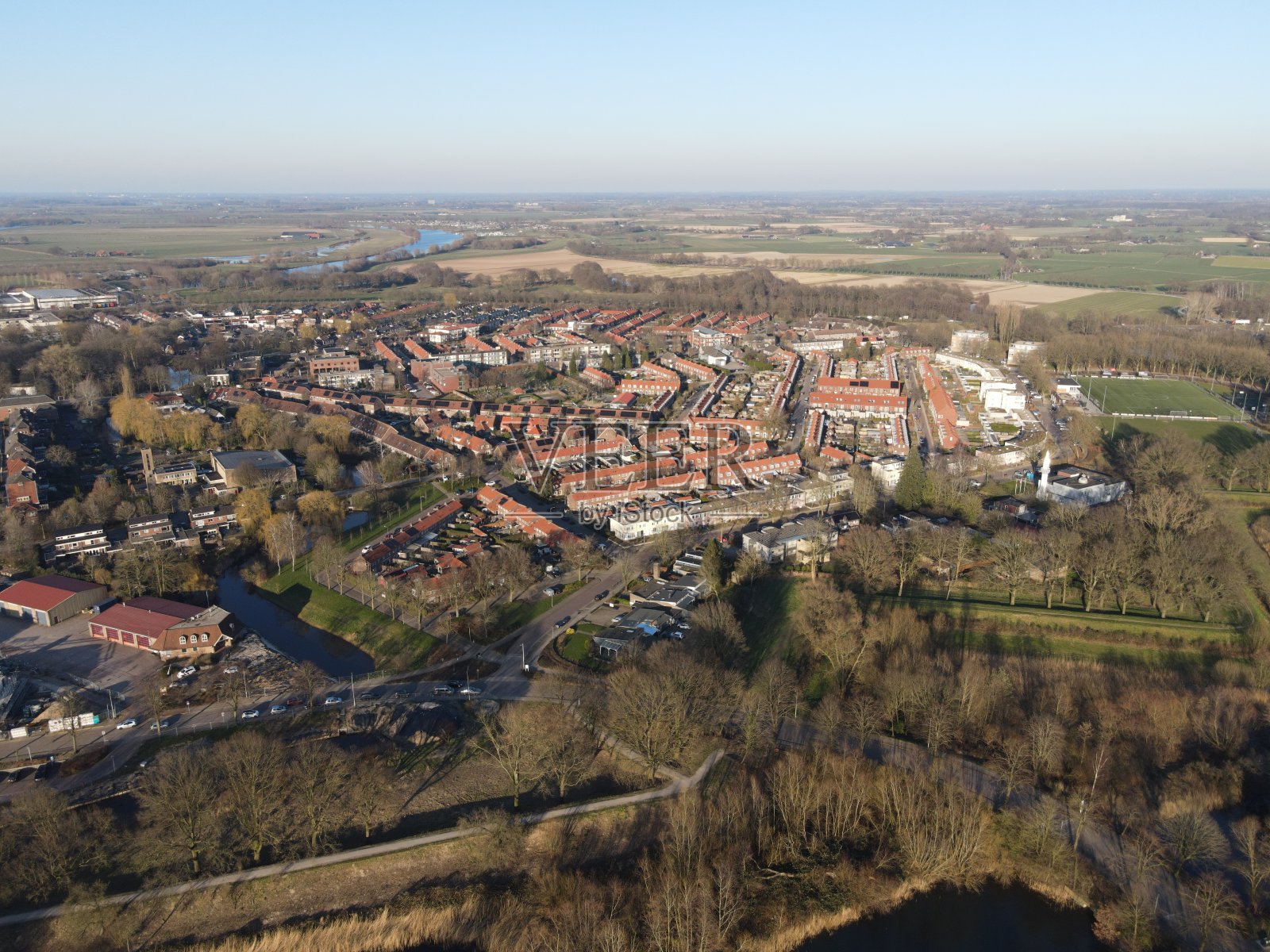 从上方拍摄的汉斯塔德多斯堡照片摄影图片