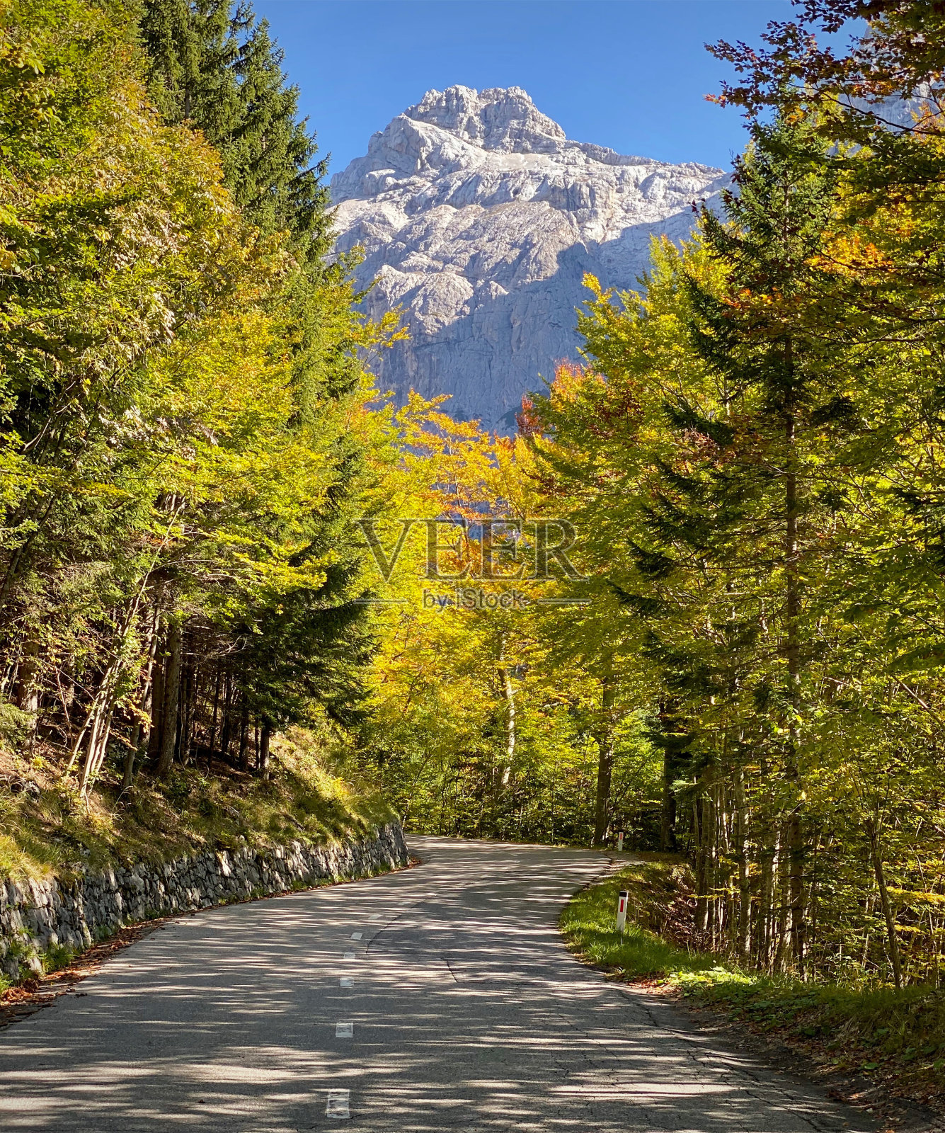 斯洛文尼亚的山路照片摄影图片