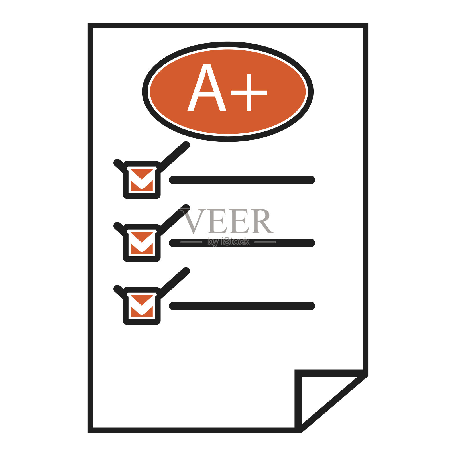 学校试卷设计模板矢量孤立插图插画图片素材