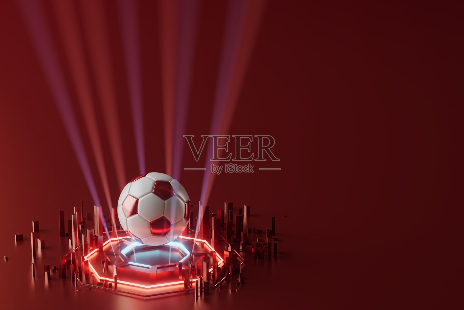 足球球对象、运动球设计、足球元素概念、3d插画、抽象足球技术、智能手机移动屏幕、绿色草地、在线体育直播、赌场体育业务插画图片素材