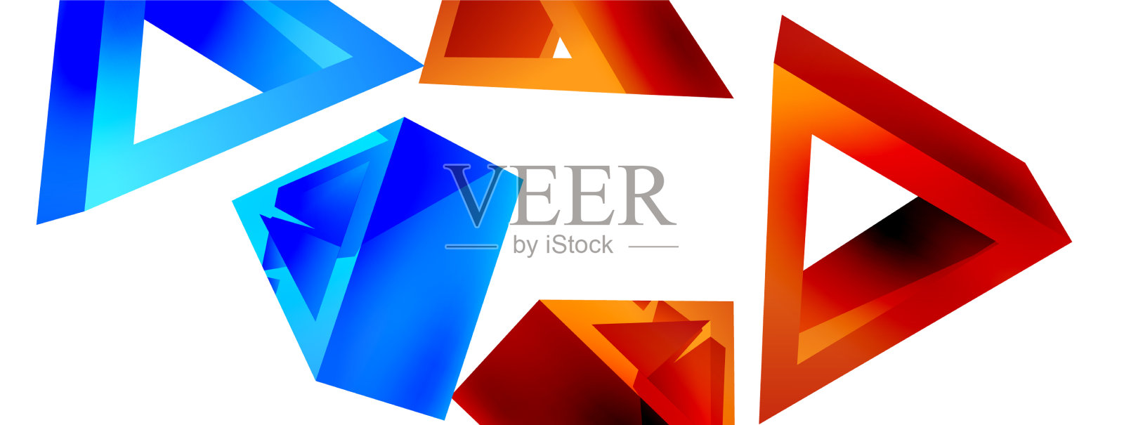 三角形抽象背景3d基本设计元素图片