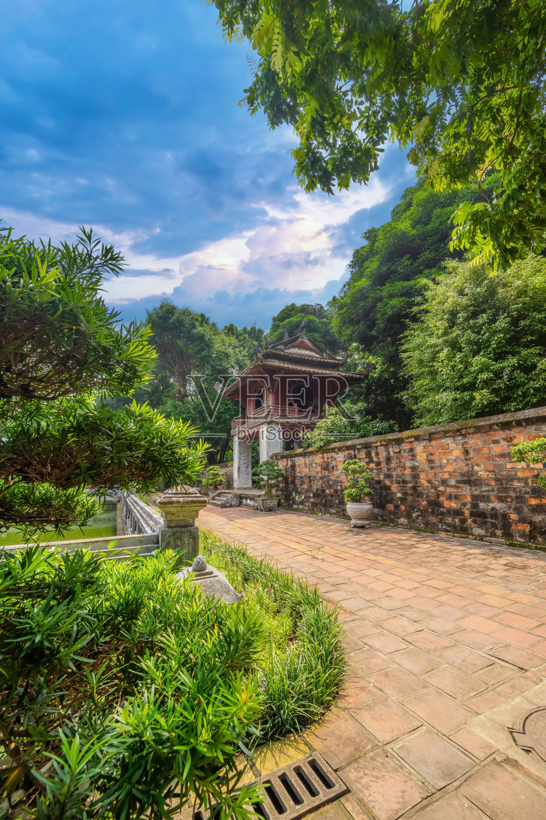 越南河内文庙的风景照片摄影图片