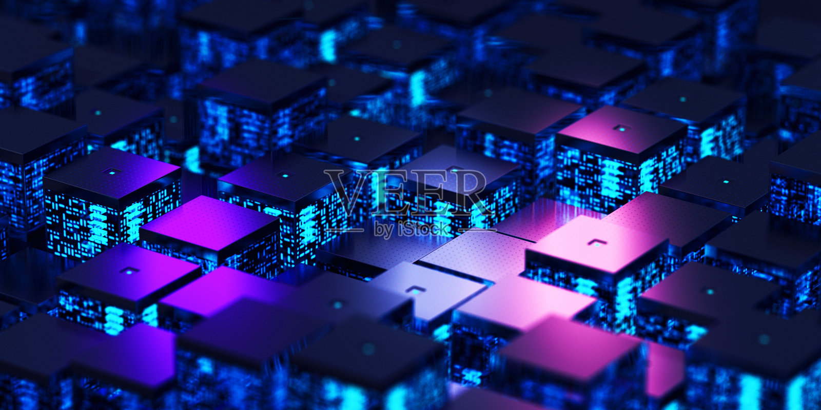 大数据块。信息技术概念。照片摄影图片