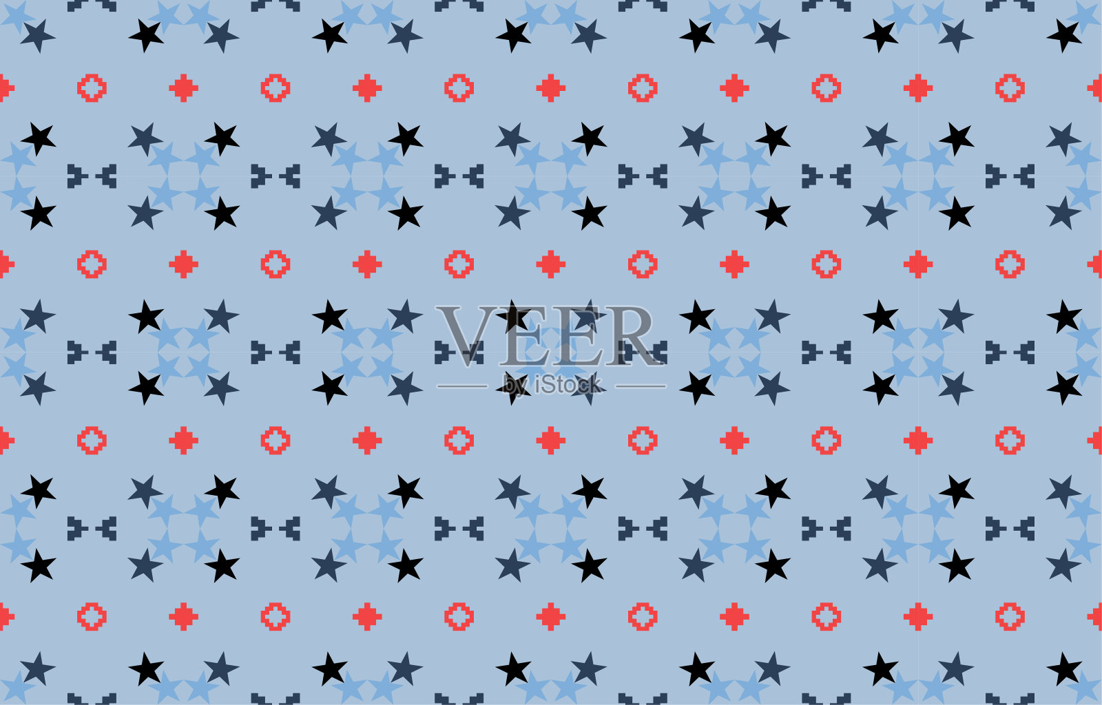 矢量无缝织物或家庭墙纸。几何图案集合设计为鲜艳的颜色印刷。可使用的是织物、数码纸、封面、墙纸、靠垫图案、装饰品。插画图片素材