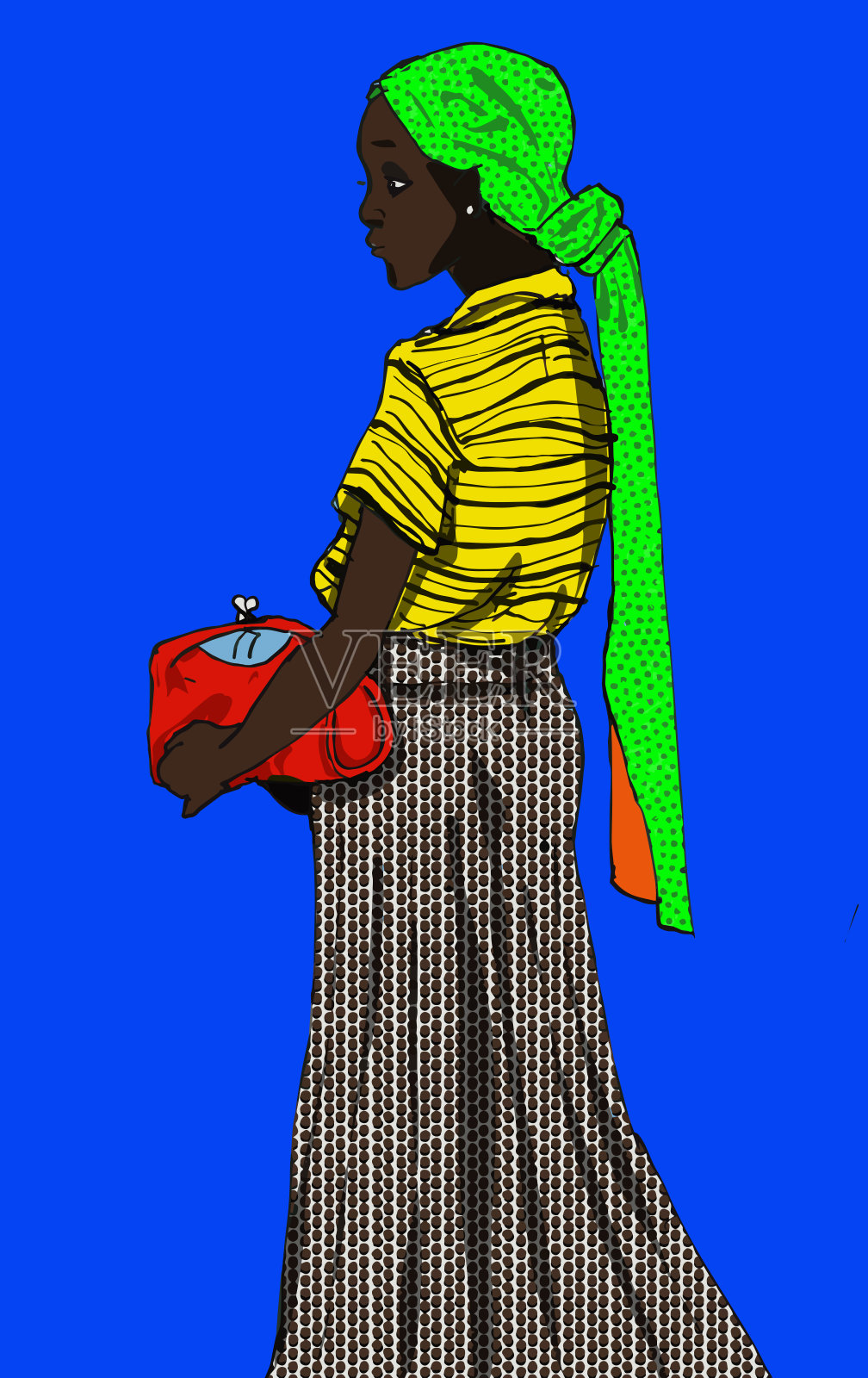 彩色女孩服装的插图插画图片素材