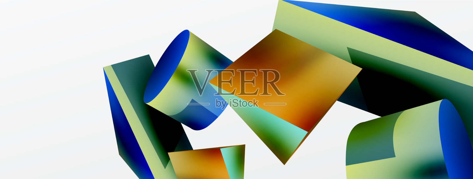 3d抽象背景形状3d三角形插画图片素材