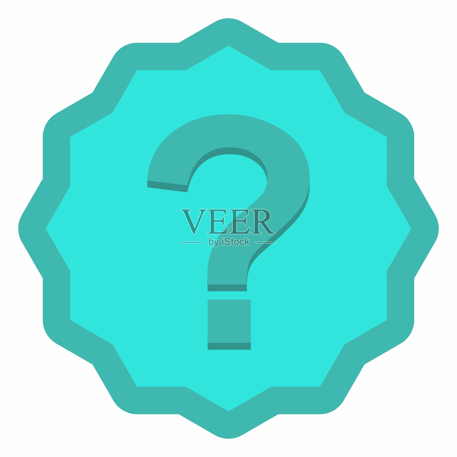 问号,常见问题,帮助符号,矢量标记符号淡蓝色风格。孤立的图标。插画图片素材