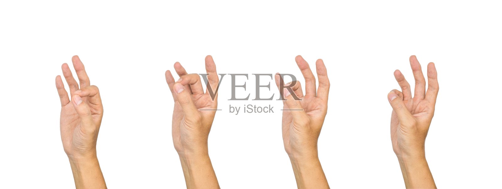 类风湿性关节炎手部运动的系列图像。手指、关节和手的健康。照片摄影图片