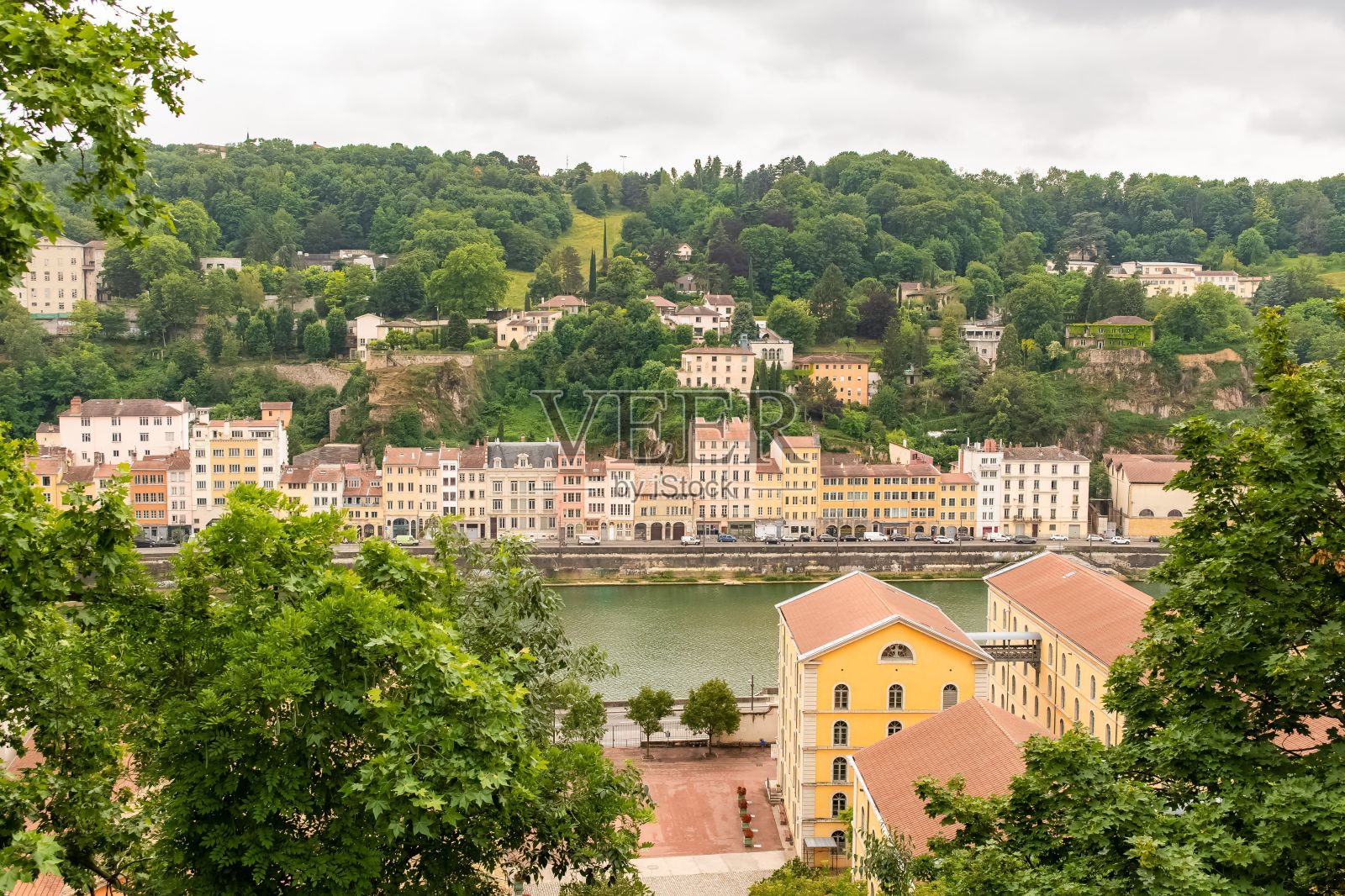 Vieux-Lyon,五颜六色的房子照片摄影图片