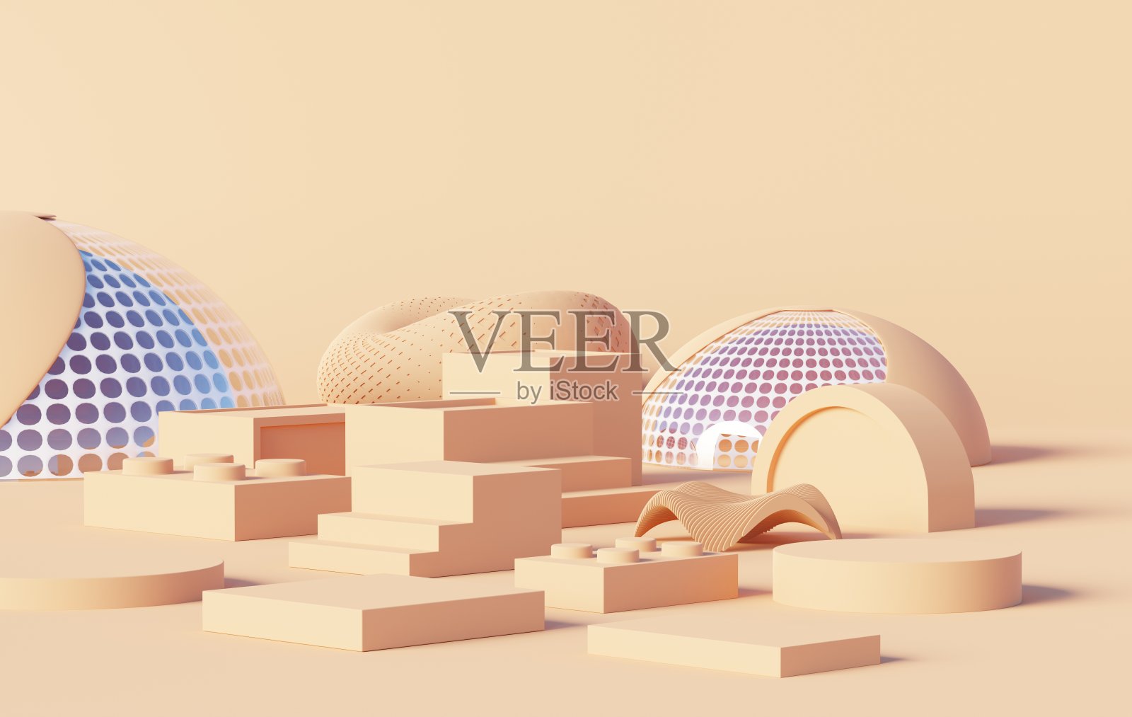 平台背景,舞台平台,产品展示和模拟。简洁的场景背景设计。用于模拟的空基座。化妆用粉彩空舞台。3 d渲染。照片摄影图片