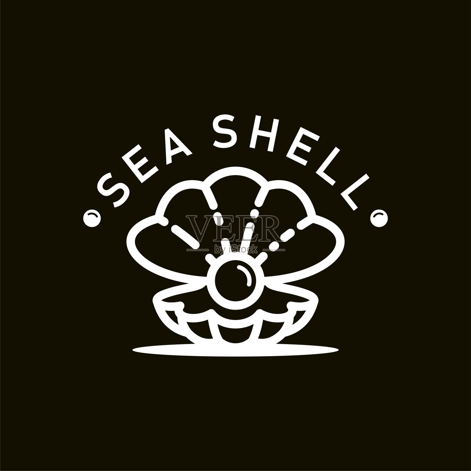海洋贝壳标志设计插画图片素材