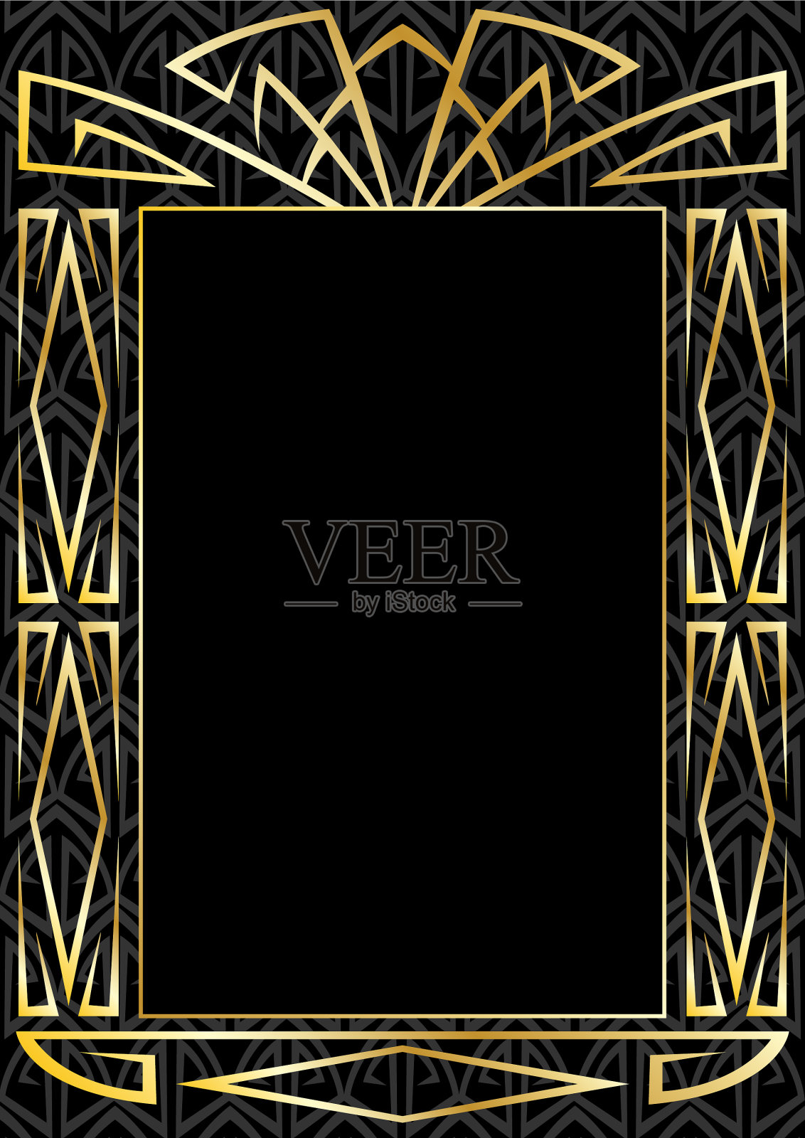 框架与装饰艺术装饰抽象元素在插画图片素材