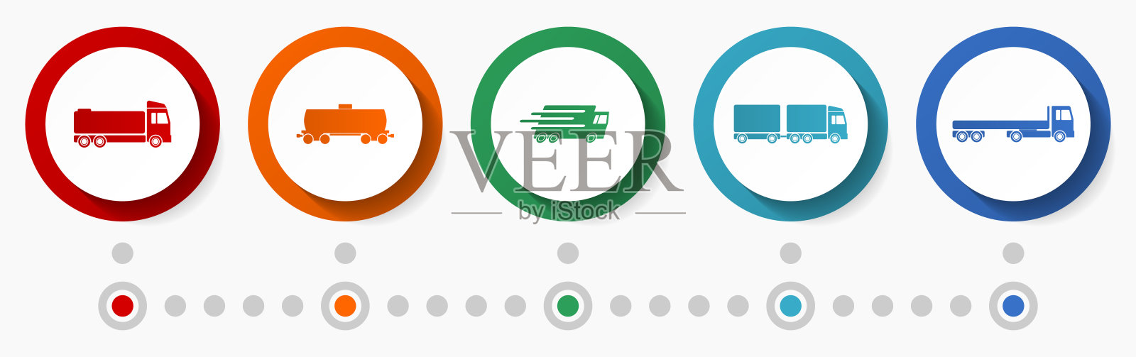 交通概念矢量图标集,平面设计网页按钮,物流信息图模板插画图片素材