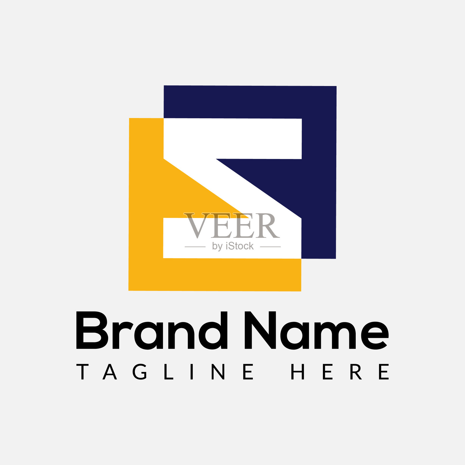 摘要字母现代初始信纸标志设计。插画图片素材