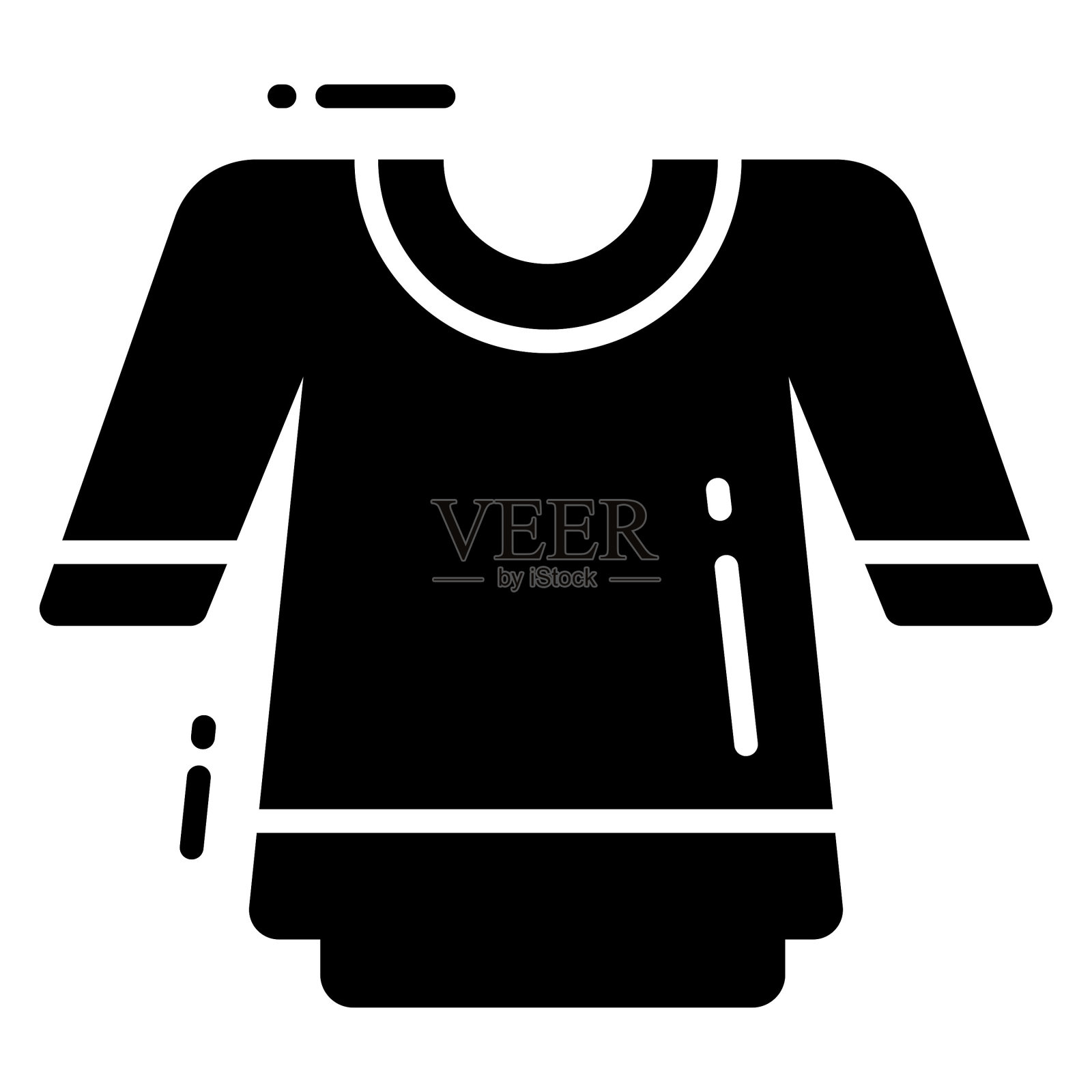 衬衫图标,时髦的风格,孤立的白色背景,股票矢量插图。插画图片素材