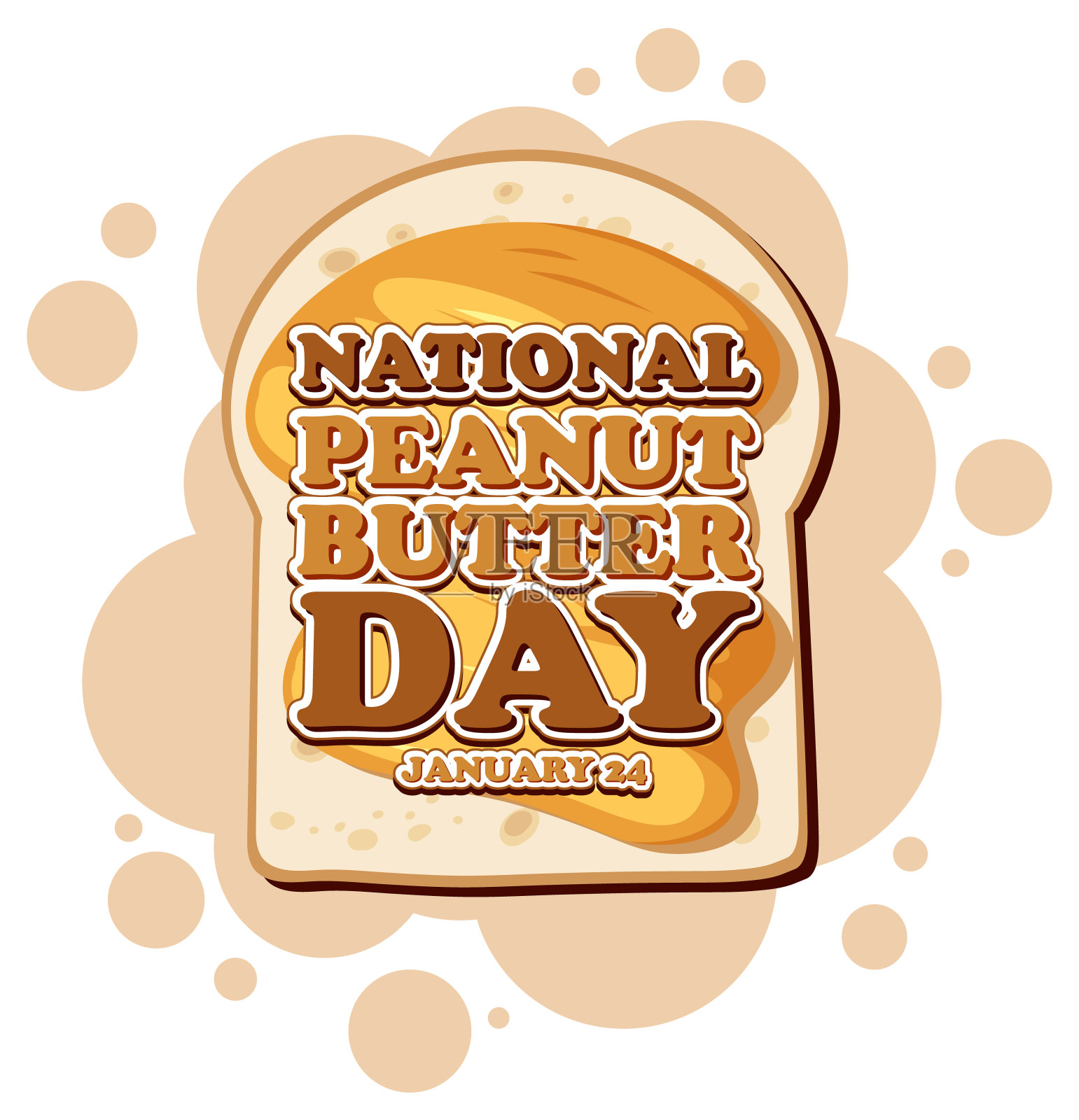 全国花生酱日横幅设计插画图片素材