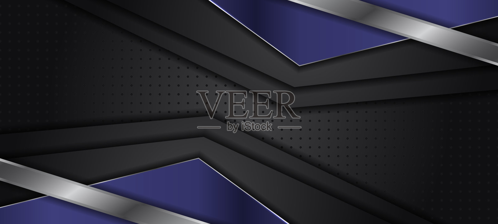 摘要深蓝色银灰色技术背景设计。现代未来主义背景。可以用于着陆页,书籍封面,小册子,传单,杂志,任何品牌,横幅,标题,演示文稿,和墙纸背景插画图片素材