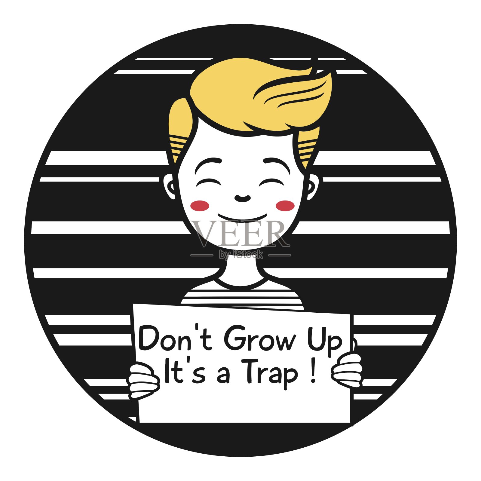 有趣的字体引用设计。插画图片素材