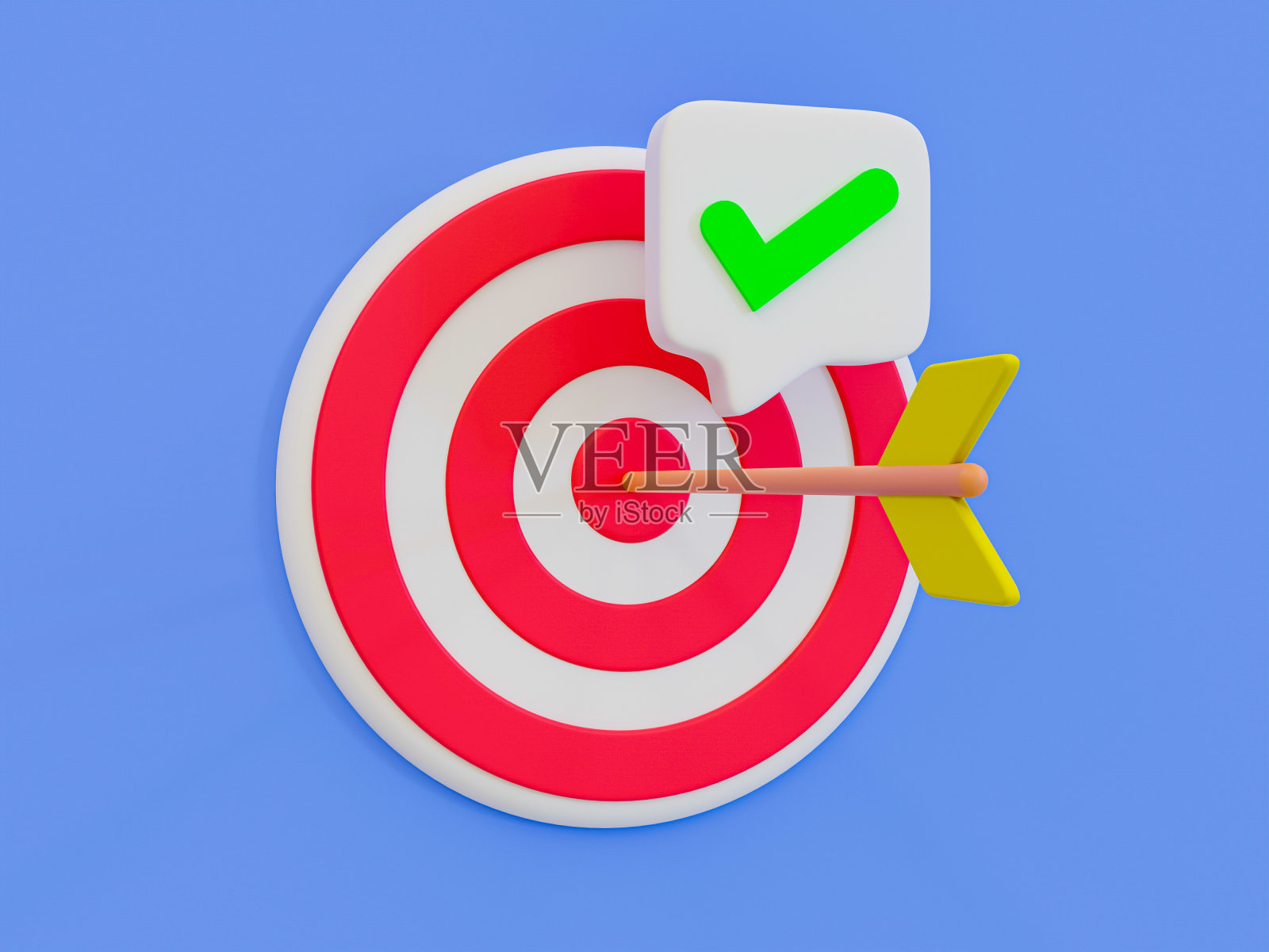 3d最小击中目标的概念。财务目标目标概念。策略的成就。带箭的飞镖正中。3 d演示。照片摄影图片