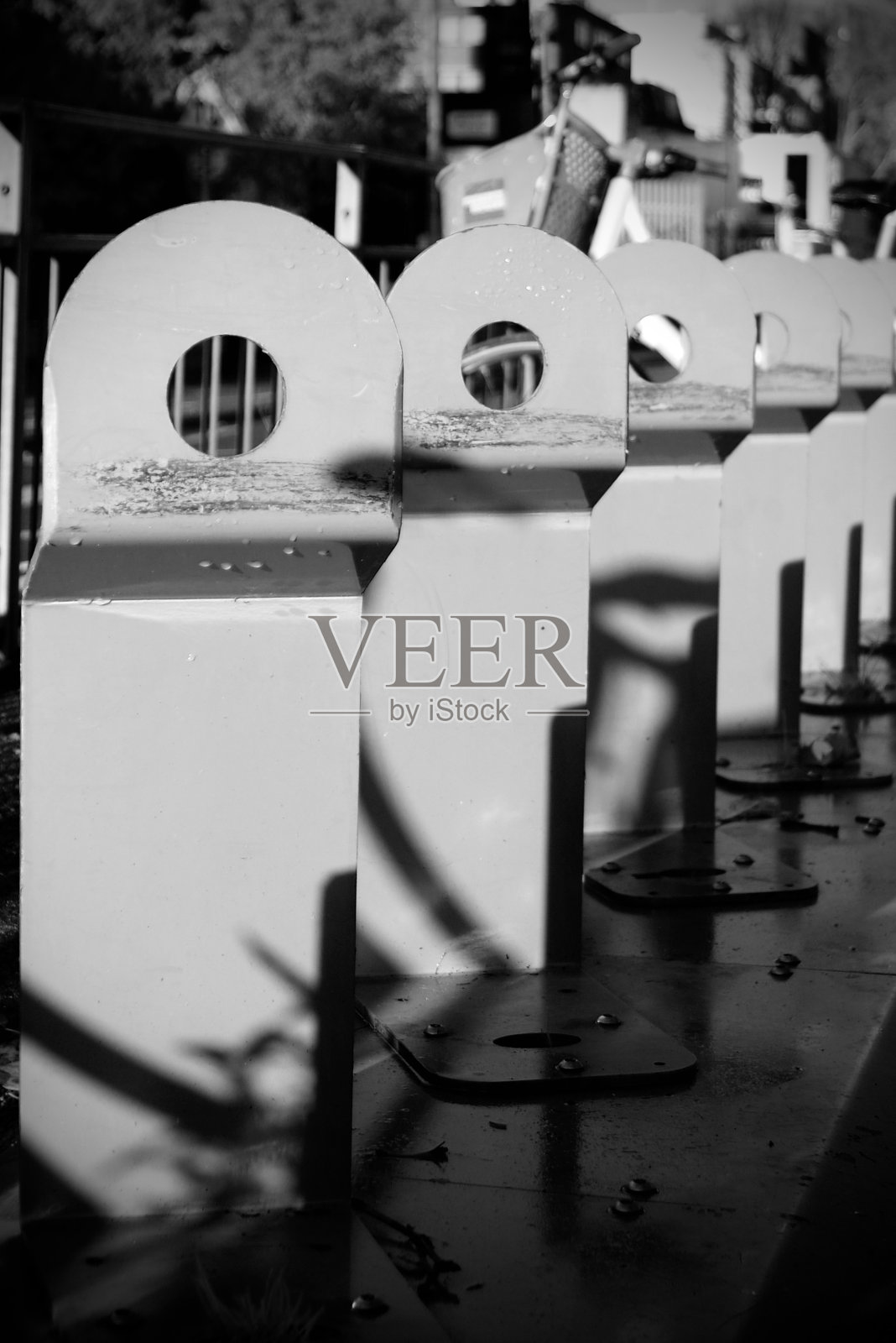 自行车停放架照片摄影图片