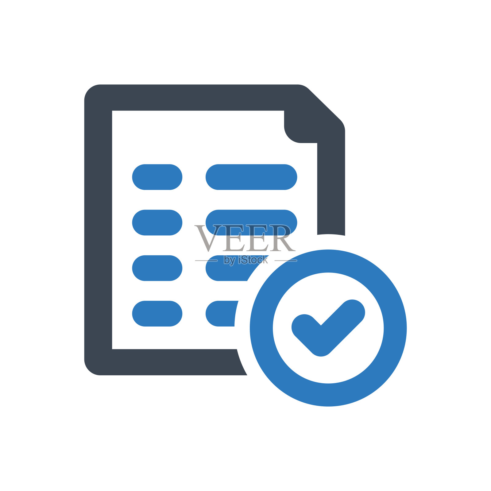 送货清单图标-矢量插图。送货,清单,检查,清单,物流,购物,文件,文件,批准,完成,成功,线,大纲,图标。插画图片素材