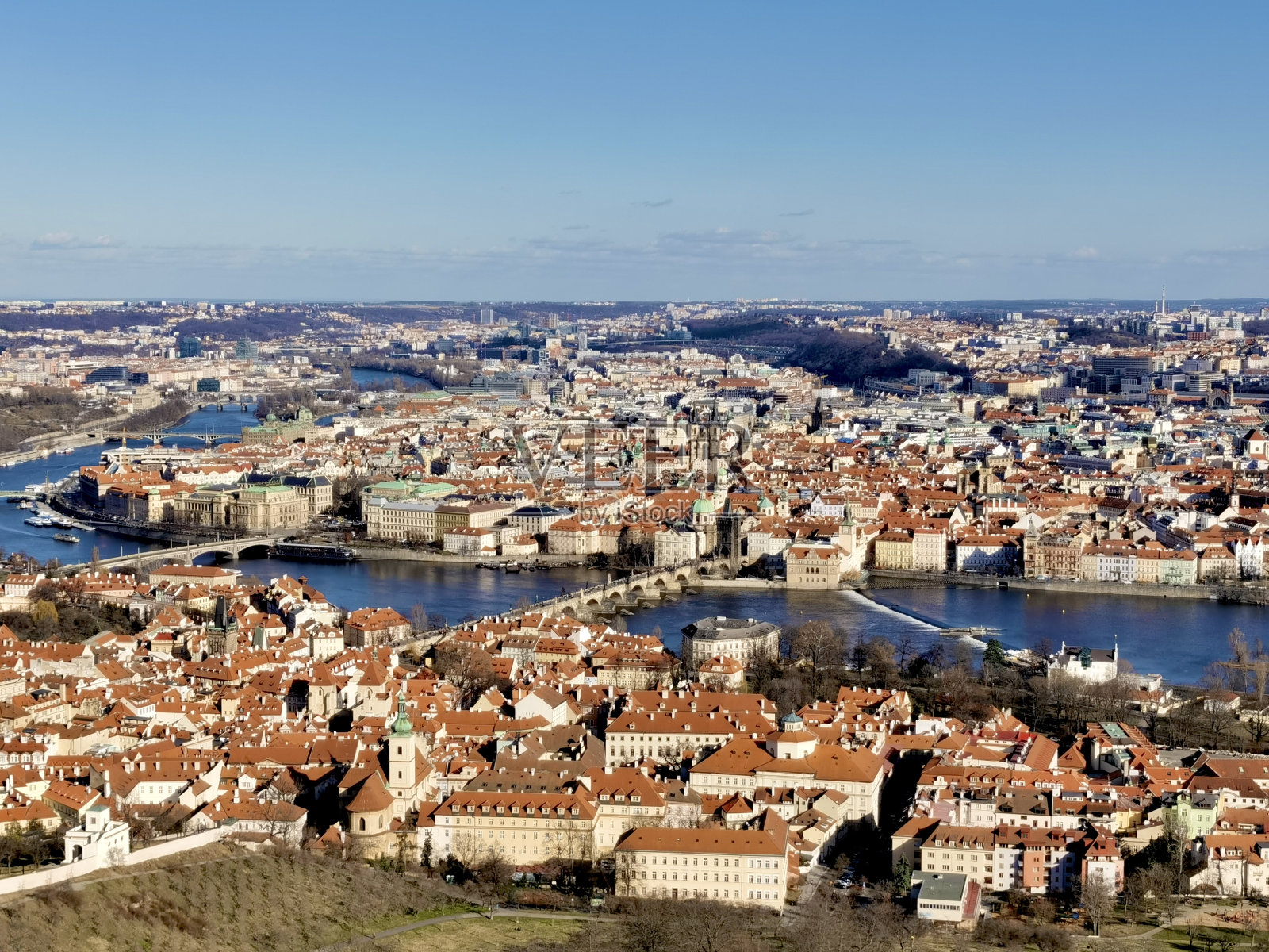 捷克共和国布拉格的全景照片摄影图片