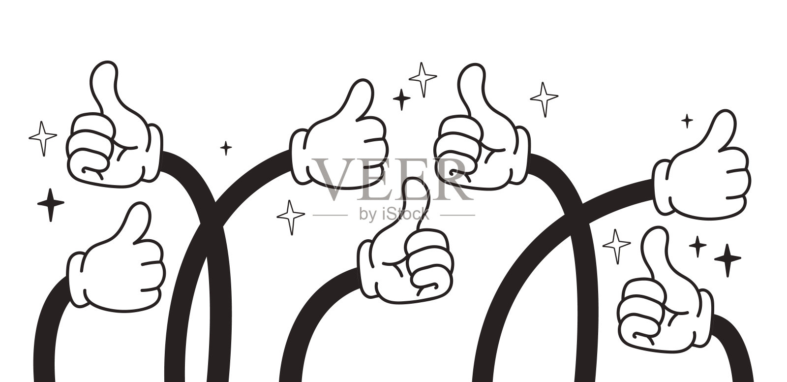 拇指反馈像按钮批准手指概念矢量设计图形插图元素插画图片素材