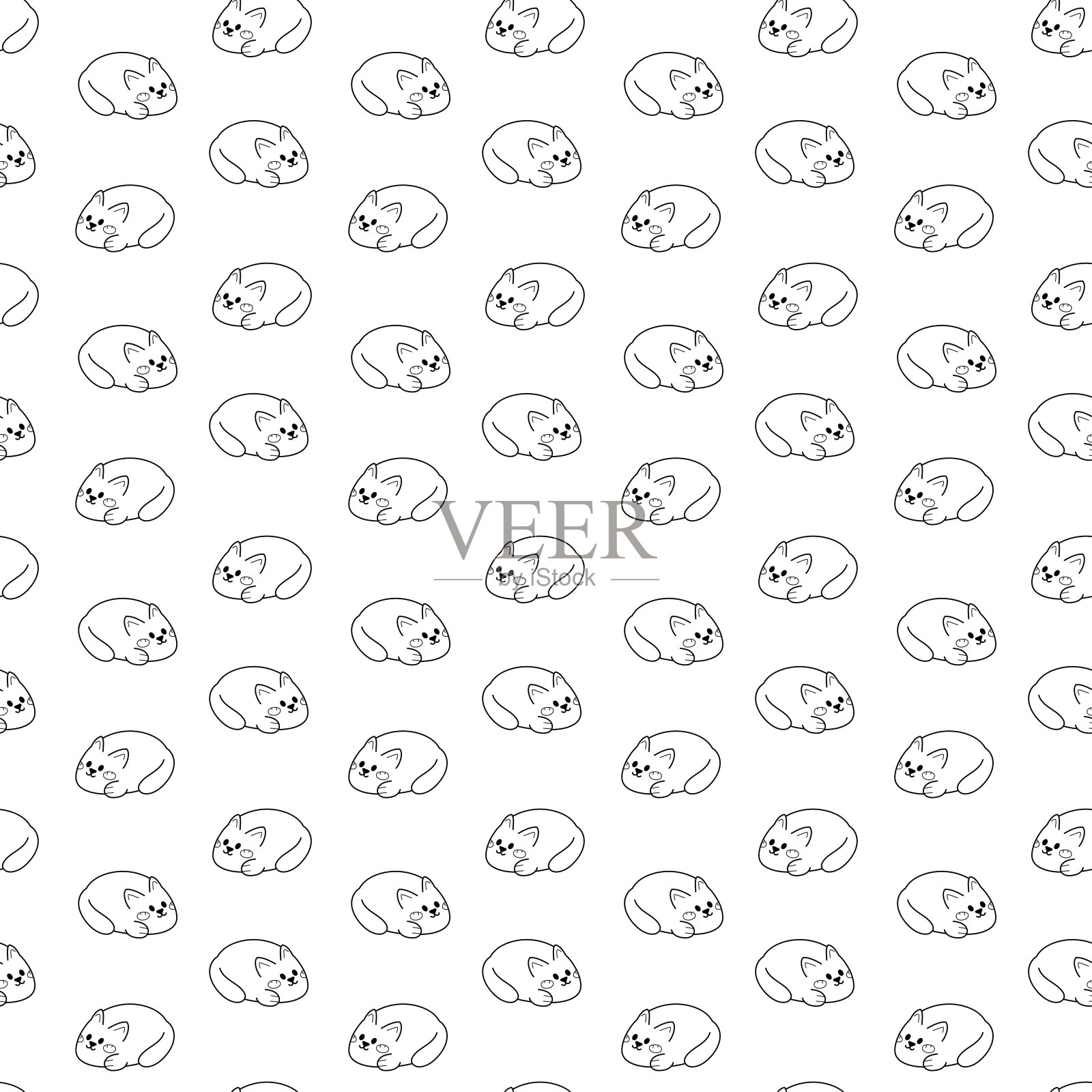 Manju pattern18。插画图片素材