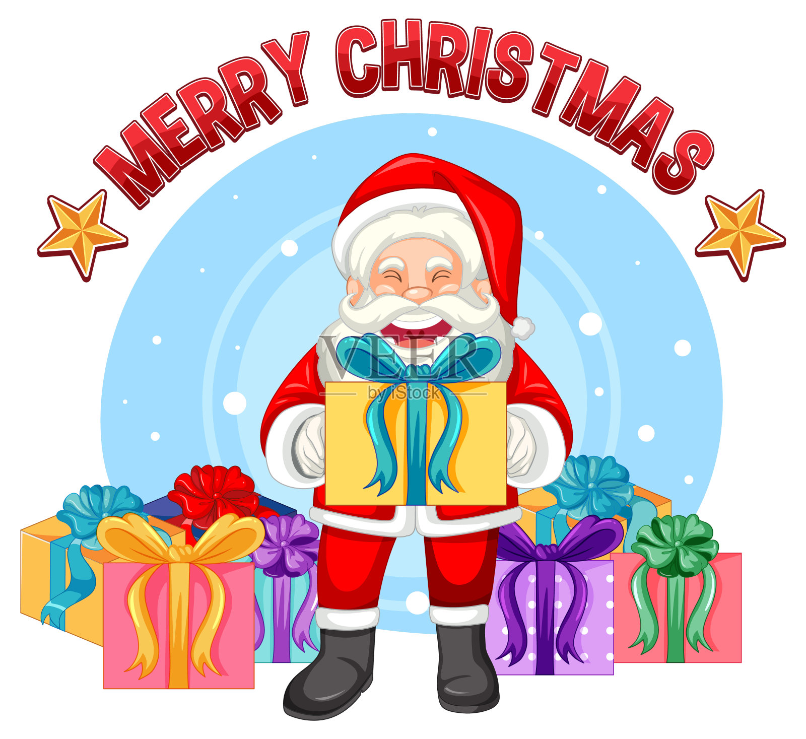 圣诞快乐标志图标卡通插画图片素材