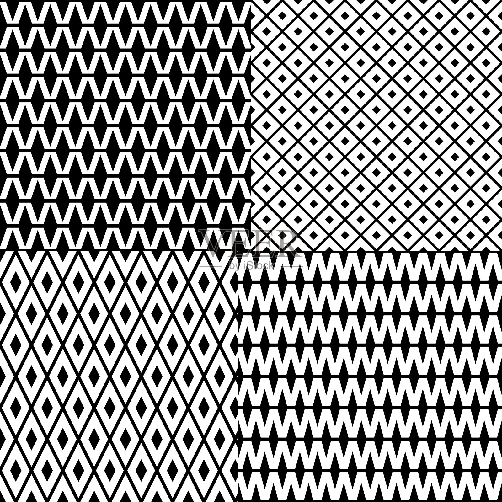 菱形无缝图案。简单的矢量几何背景。插画图片素材