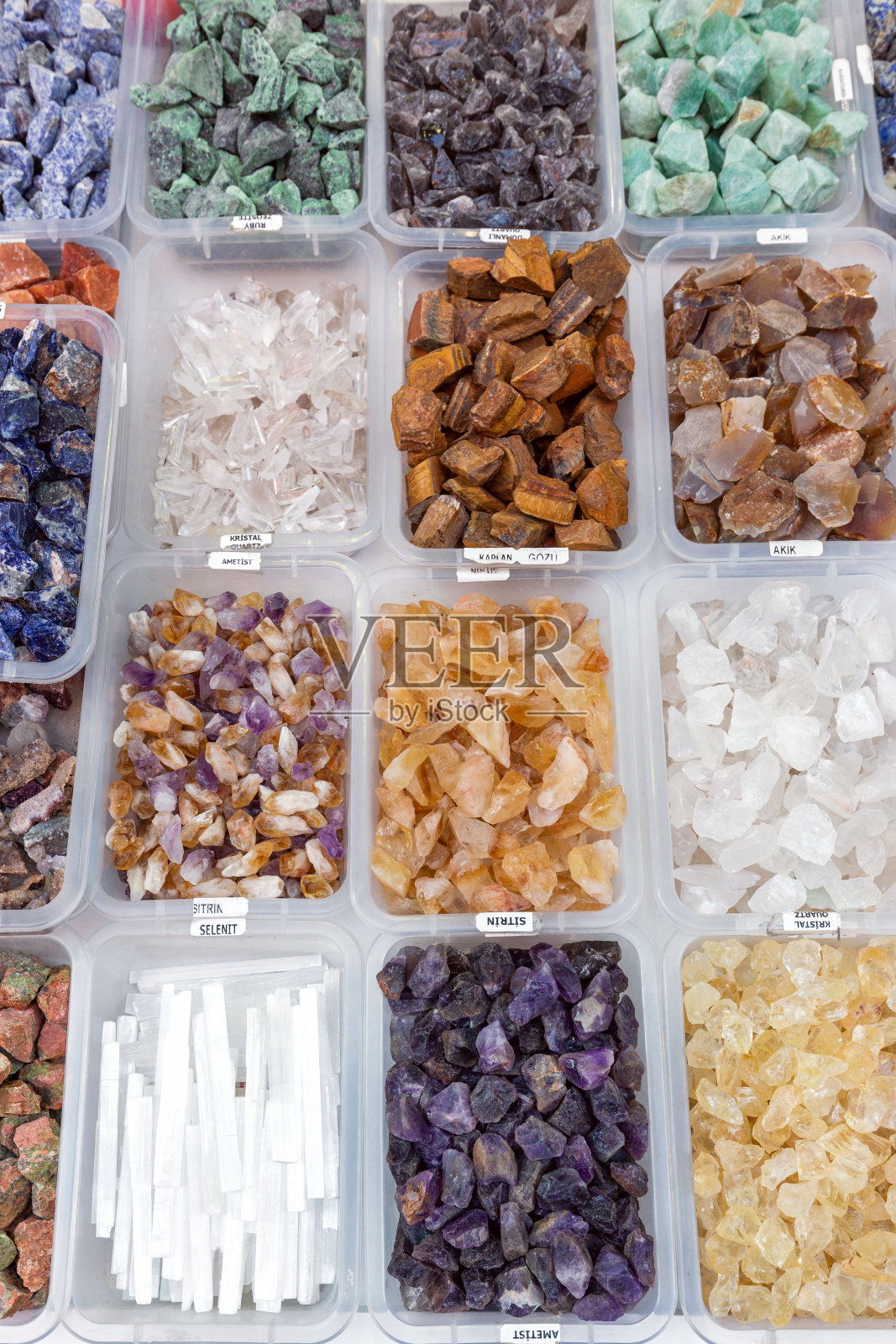 市场上的各种装饰石材照片摄影图片