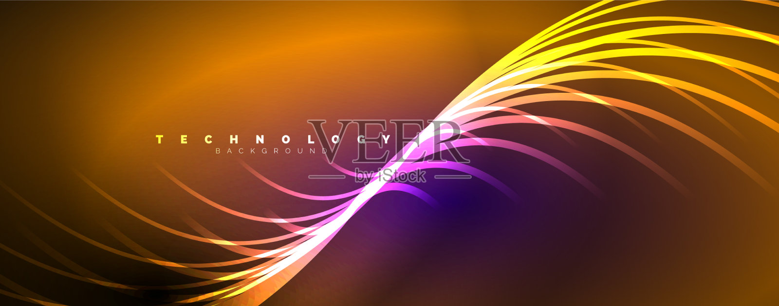 光束、霓虹灯线条抽象的背景插画图片素材