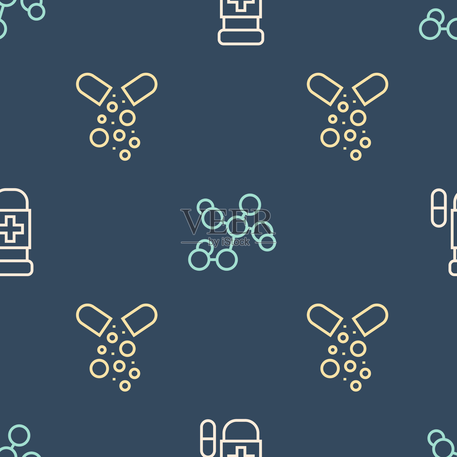 设置线解毒剂毒丸和化学品图标素材