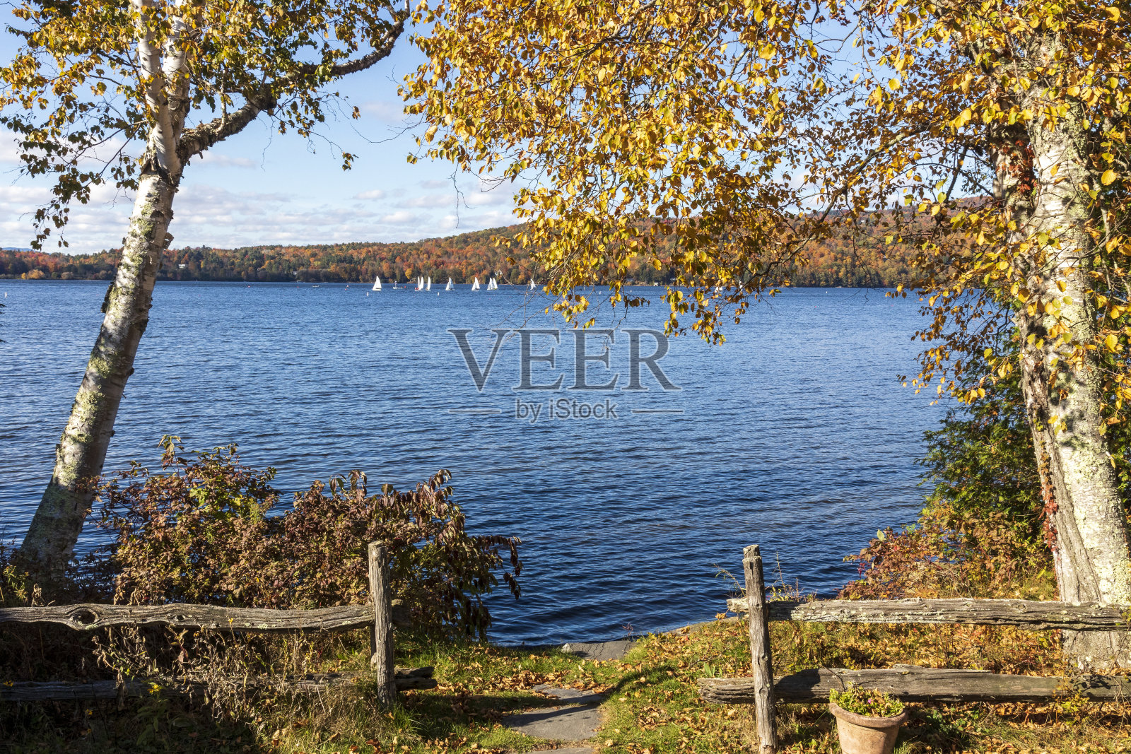 加拿大马萨维皮湖的旧栅栏照片摄影图片