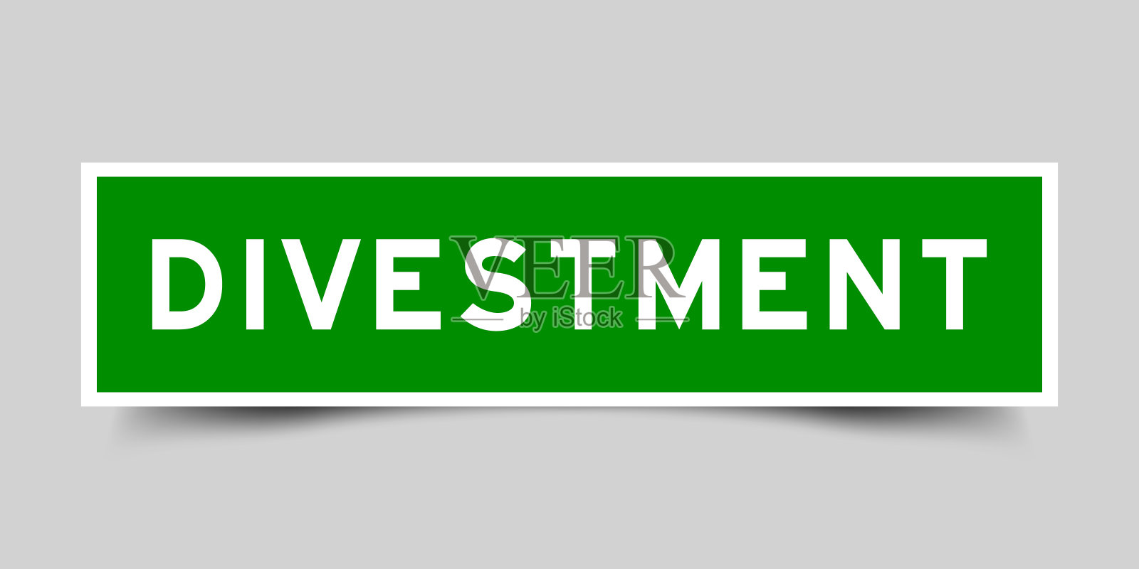 不干胶标签与字剥离在灰色背景的绿色插画图片素材