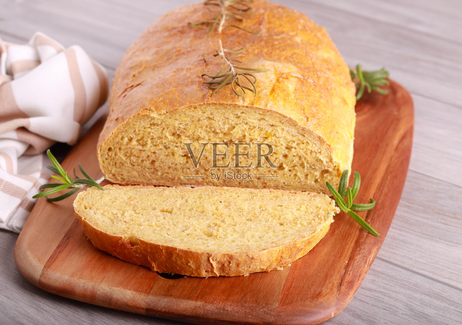 橘子和迷迭香自制面包照片摄影图片